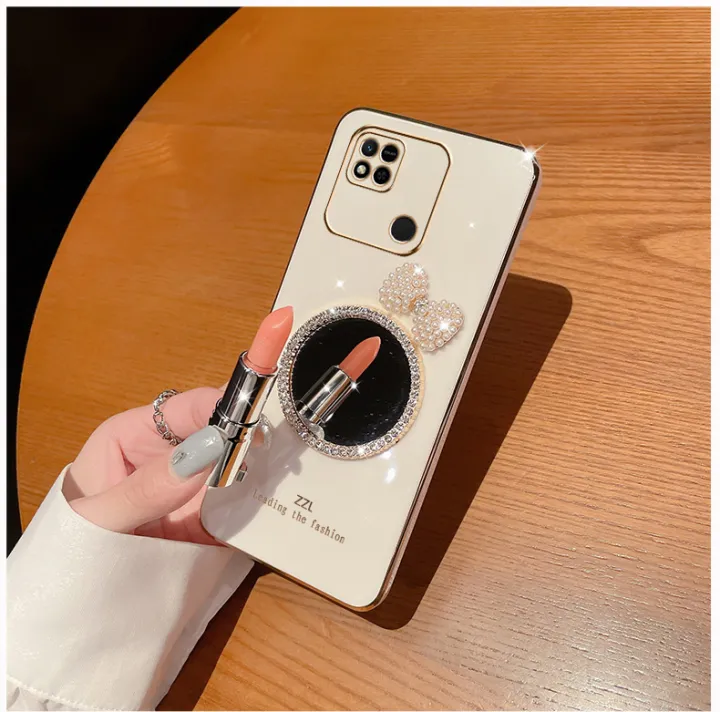 Maitus%20for%20Xiaomi%20Redmi%2010C%20Back%20Cover%20Luxury%206D%20Plating%20Square%20Bumper%20Shiny%20Bowknot%20Makeup%20Mirror%20Soft%20Silicone%20Girls%20Cases%20Full%20Protection%20Mobile%20Phone%20Case%20-%20Image%205