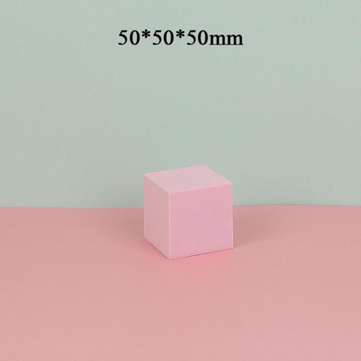 [COD] Tabletop Photography Props Hard Foam Material White Blue Pink Red Geometric Cube for Life Shoot Background Fotografia Decorate