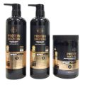Keratin Brazilian Protein Shampoo & Conditioner Hair Mask With Argan Oil 1000ml Pack of 3. 