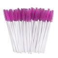 white purple-50 pcs/set Eyebrow Mascara Wand Eyelash Spoolie Brushes Mix Disposable Lash Wands Eyelash Extension Brush Makeup Tools. 