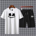Marshmellow Printed Half Sleeves Gym wear Summer Tracksuit For Boys & Girls T-Shirt & Shorts Gym Sports Outdoor Gaming Tracksuit for Men_Boys_Girls_Women Party Wear. 