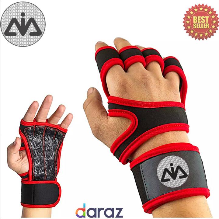 Weightlifting Gym Gloves Fitness Fitness Gloves With Wrist Support Gym Workout Weightlifting Daraz.pk