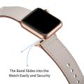 Leather Watch Band For Apple Watch Ultra 49mm&Watch Ultra 2 49mm / Series 9&8&7 45mm / SE 3&SE 2&6&SE&5&4 44mm / 3&2&1 42mm. 