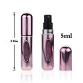 New 5ml Perfume Atomizer Portable Liquid Container For Cosmetics Traveling Mini Aluminum Spray Alcochol Empty Refillable Bottle. 