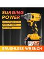 Brushless Electric Wrench Lithium Battery Charging Wrench Impact Auto Repair High Torque Rack Tool Sleeve Wind Cannon. 