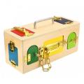 Montessori Toys for Children DIY Key Box Colorful Wooden Early Education Baby Sensory Preschool Training Game Kids Gift Toys. 