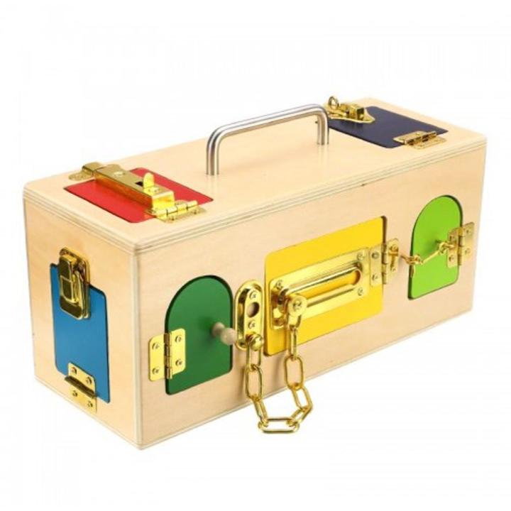 Montessori Toys for Children DIY Key Box Colorful Wooden Early Education Baby Sensory Preschool Training Game Kids Gift Toys