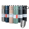 Double-Wall Stainless Steel Vacuum Thermos Flask Set, 3 Steel Cups with Flask Combo, Size-500ML, Odorless & Keeps Liquid Cold/Hot, Best Gift For Everyone| SJR Collections. 