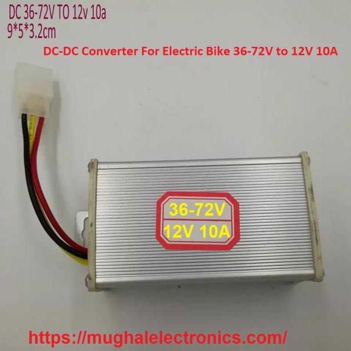 DC-DC Electronic Transformer DC 36V 48V 60V 72V to 12V 10A Electric Bike & Bicycle Buck Converter Adapter Step Down Transformer