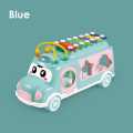 Huanger 3 in 1 New Music Xylophone Bus Toys Instrument Knocking Piano Lovely Beads Blocks Shape Sorting Learning Educational Baby Toys For Children. 