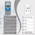 ThermElc TE-02 PDF Temperature Data Logger, with LED Indicator Lights, PDF File includes MKT, Alert, Temperature Graph, Temperature recorder for Shipping Temperature-sensitive Products. 