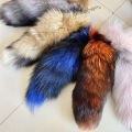 Naturally Fashion Fox Tail Keychain Wolf Tail Fur Tassel Bag Tag Black And Brown Charm Keyring Pom Pom Holder Strap Chain Gifts. 