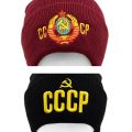 CLIMATE Men's Winter Hat CCCP Beanie Hat Russia Soviet Union Hat Communist Party Black Women Warm Knit Beanie Hat for Men Women. 
