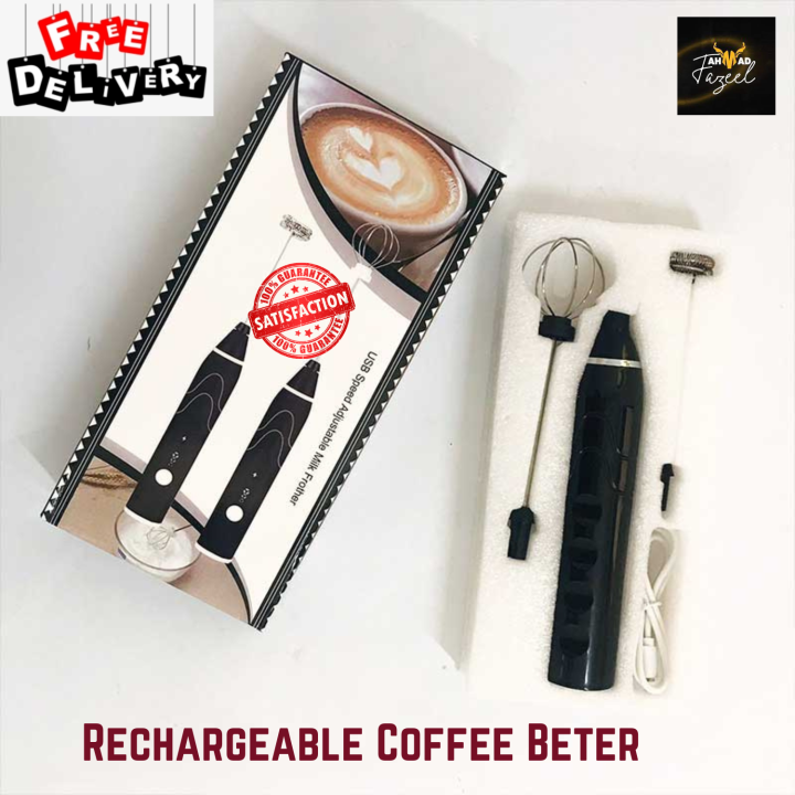 Rechargeable Electric Egg Beater Coffee Stir Baking Cream Foaming Machine Automatic Milk Foam Frother Bar Drink Mixer Dropship