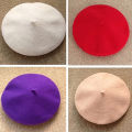 OIMG Women Wool Felt Warm French Beret Hat Beanie Pure Color Sweet Mini Cap. 