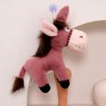 22cm Funny Big Teeth Donkey Soft Plush Keychains Animal Small Pendant Dolls Stuffed Toys Mini Bag Decoration Cartoon Girl Gift. 