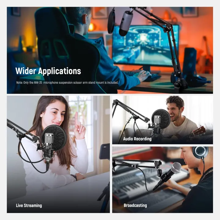 NEEWER%20Microphone%20Arm%20Stand,%20Suspension%20Boom%20Scissor%20Mic%20Arm%20Stand%20with%203/8"%20to%205/8"%20Screw%20and%20Cable%20Ties%20Compatible%20with%20Blue%20Yeti%20Snowball%20Yeti%20X%20Quadcast,%20etc.%20Max%20Load%203.3lb/1.5kg%20(Black)%20-%20Image%208