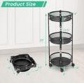 Wheel Tire Rotating Vegetable Shelf Organizer Kitchen Rotating Multi-Layer Kitchen Shelf Rotating Vegetable Rack on Wheels Floor Standing Layer Rack Fruit Basket. 