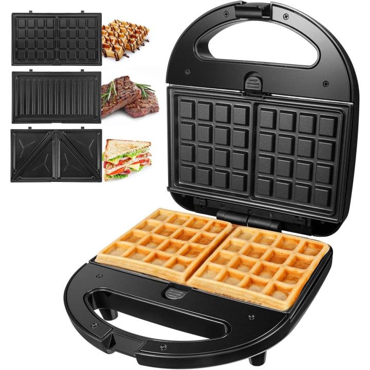 Automatic 3 in 1 multi- function electric grill waffle panini sandwich maker