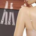 2 Pairs Silicone Adjustable Clear Invisible Transparent Bra Straps. 