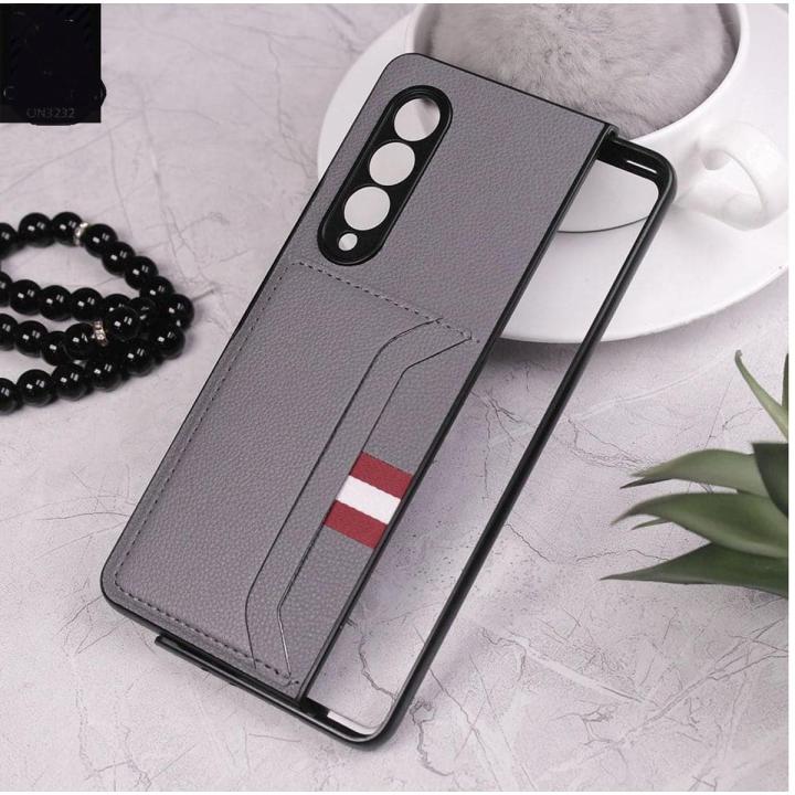 Samsung Galaxy Z Fold 3 Leather Back Cover Case  for Samsung Galaxy Z Fold 3 5G With Card Holder Case