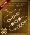 Beautiful Fancy Zircon Bracelet for Women | Premium Luxury Zircon Bracelet for Women - Elegant Adjustable Gold Plated Chain Bracelet - Fancy Crystal Tennis Bracelet for Girls - Wedding & Party Wear Jewelry - Stylish Stone Inlaid Kada Bracelet Anniversary. 