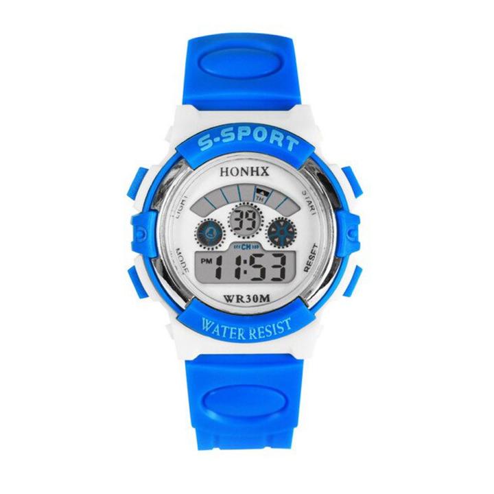 Honhx Kids Watches Girls Boys Life Waterproof Digital Watch Chic Alarm Date Sports Electronic Wristwatch Children Reloj 40*