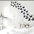 3D Wooden Wall Clock with Bird Numerals, Modern Design, Large Wall Art for Living Room, Quartz Movement. 