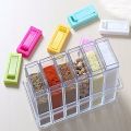 Spice Jar with Colorful Lids (6Pc Set). 