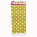 GOLDEN POLKA DOT TABLE COVER - GOLDEN THEME TABLE COVER - PLASTIC MATERIAL TABLECLOTH ( 108 CM X 180 CM ). 