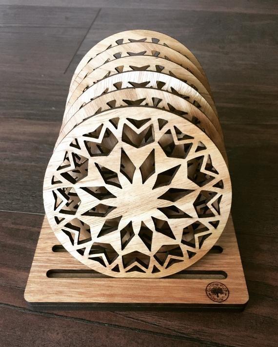 Laser cut costers for table glass traditional costers wooden costers cup costers tea costers