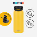 950ml 32oz MONTiGO ACE Bottle Durable Stainless Steel Temperature Retention and Leak-Proof Water Bottle with FREE spout lid. 