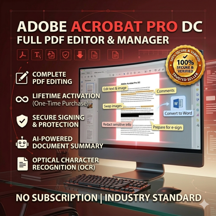 Adobe Acrobat Pro DC - Full Desktop Version - Lifetime Activation ...