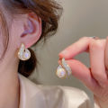 1Pair New Earrings Pearls Water Drop Earrings Fashionable Temperament Earring Layor. 