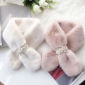 Fashion Imitation Rabbit Fur  Winter Neck Warmers Plush Scarfs Shawl Warm Scarfs. 