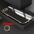 Biruiqu for OPPO A39 / OPPO A57 Back Cover Luxury 6D Plating Frame Shiny Bling Phone Pounch Soft Silicone Square Phone Case. 