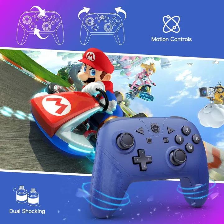 YCCTEAM%20Wireless%20Controller%20for%20Switch/Switch%20Lite,Wireless%20Switch%20Pro%20Controller%20Remote%20Gamepad%20Joystick%20with%20NFC/Turbo/%206%20Gyro%20Axis/Dual%20Vibration-Blue%20-%20Image%203