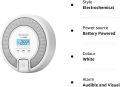 X-Sense Carbon Monoxidè Alarm Detector 10-Year Life, Replaceable Battery Operated CO Alarm Detector with Digital Display, Conforms to EN 50291 Standard, CO03D. 
