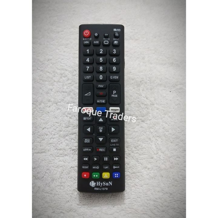 LG Universal Remote For Smart LED & LCD TV with My Apps & Smart TV Button RM-L1379 Black