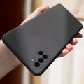 SAMSUNG A31 Matte Black Soft Silicon TPU Back Cover Case. 