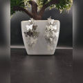 New Attractive Funky Drop Earrings For Girls - Silver. 
