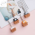 ✨ HP✨ Cute Carton Cat Keychain for Women Men Funny Key Ring Animal Car Key Holder Handbag Accessories H. 