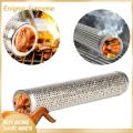 Enigma- Smoke Pipe for Grill Premium Stainless Steel Bbq Smoke Pipe Set for Grills Enhance Flavors with Hot/cold Smoking Includes Brush Hooks Ideal for Stainless Steel Barbecue Tube. 