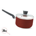 SK Marble Coated Maroon Saucepan with Glass Lid. 