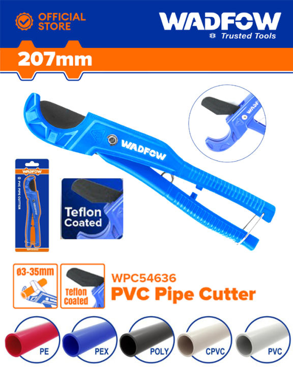 WADFOW PVC Pipe Cutter 207mm – Heavy Duty Teflon Coated Cutting Tool