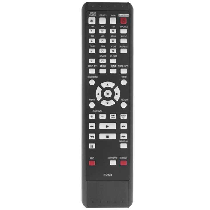 NC003UD NC003 Replacement Accessories Remote for Magnavox HDD DVD Recorder MDR535H/F7 MDR557H MDR515H MDR515H/F7 MDR557H/F7
