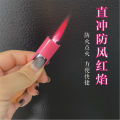 Debang Internet Celebrity Best-Seller on Douyin Gradient Color Metal Windproof Red Flame Lighter Creative Gift Lighter Wholesale. 