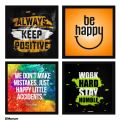 set of 4 motivational quotes frame, picture frame for home, office, living room, wooden wall art for home decor. 