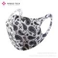 Fashion 3D Face Mask Washable Reusable Cotton Ice Silk Face Mask For Adults Printed Design Lilly Flower. 