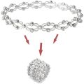 Diamond inlay Magic Expandable Ring Creative Adjustable Deformable Magic Copper Bracelet Expanding To Bangle 2-in-1 Telescopic Ring. 
